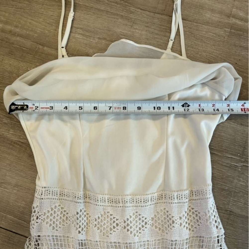 American Eagle Lacey Sleeveless Dress Size 0 Off White - Picture 9 of 13